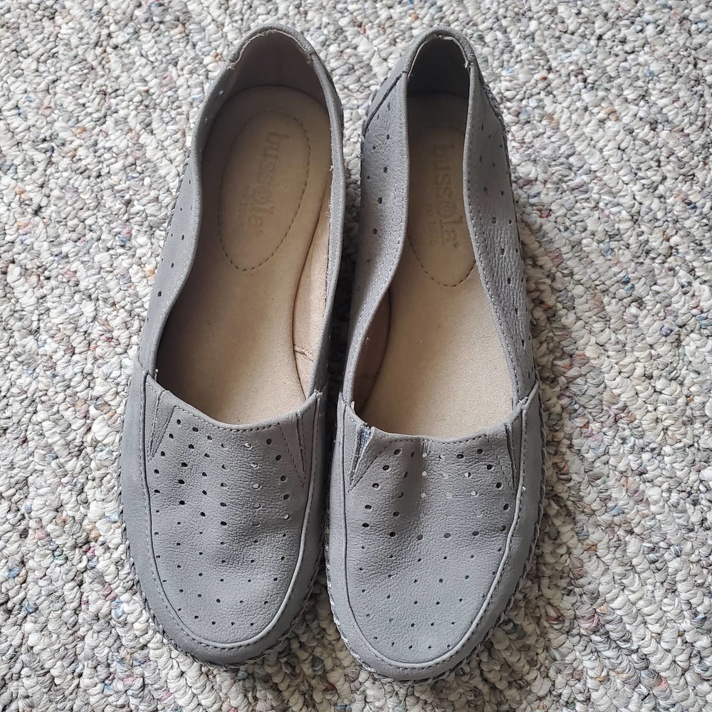 Bussola Wedged Leather Loafers Size 37
